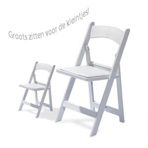 Weddingchair wit - kinderversie Weddingchair wit - kinderversie